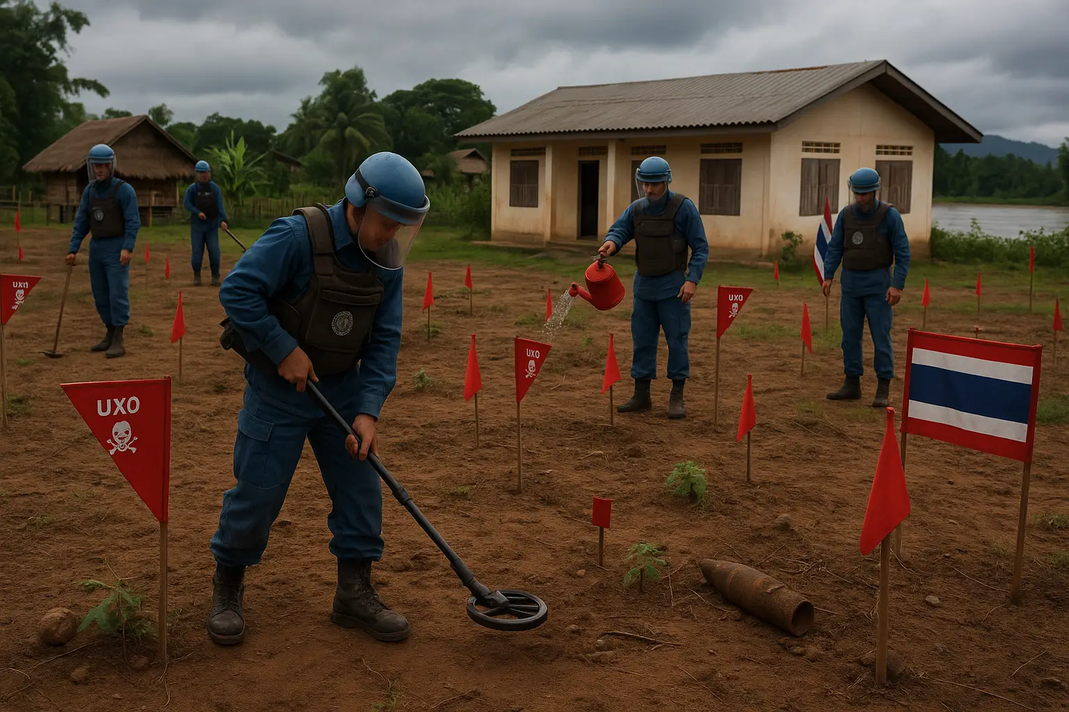 Laos Blindgänger in Schulnähe
