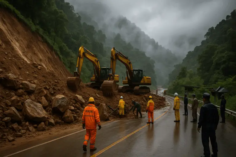 Thailand News Erdrutsch nach Monsun