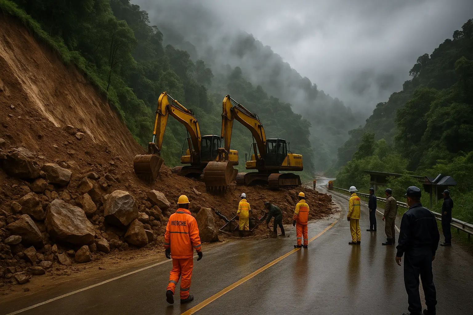 Thailand News Erdrutsch nach Monsun