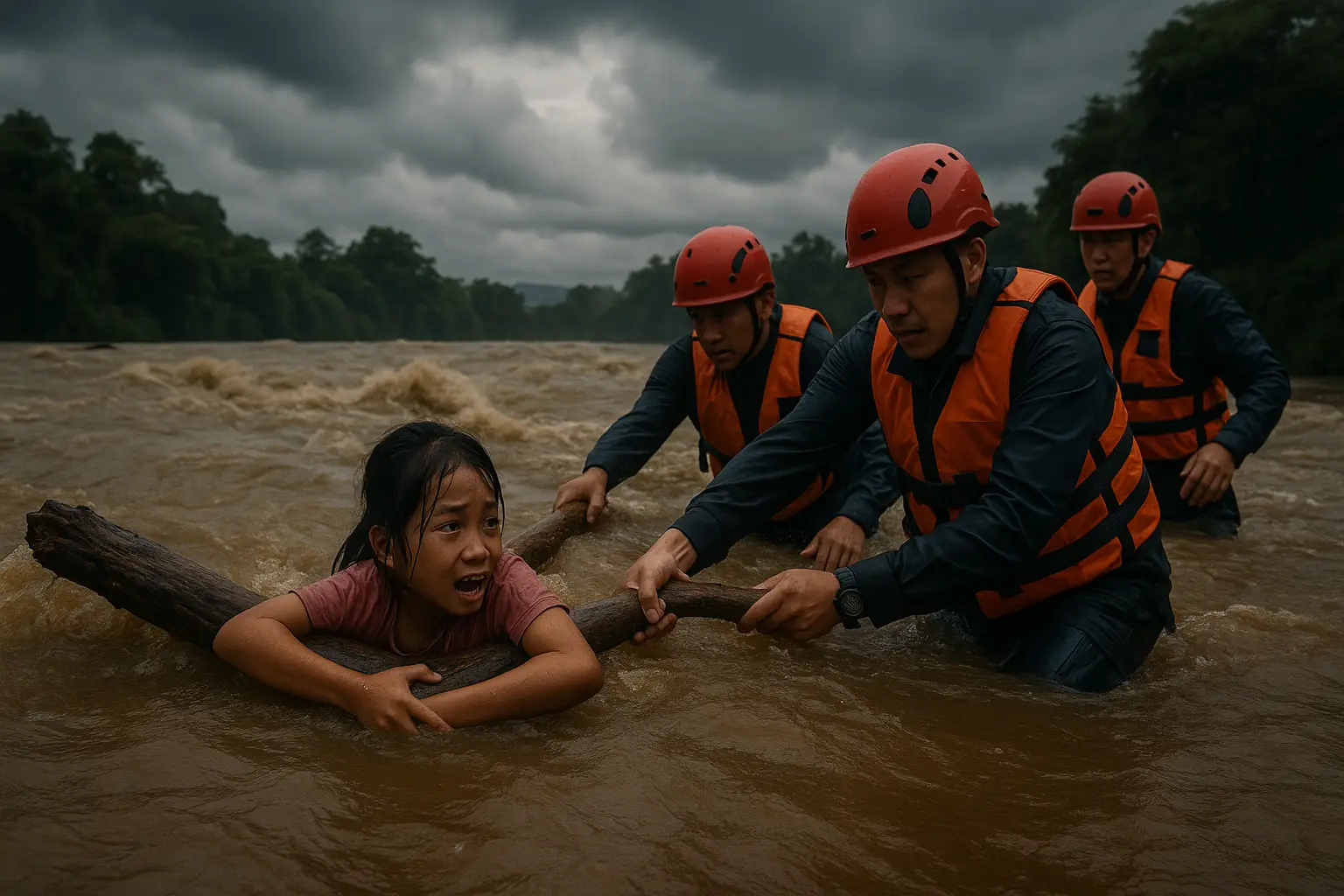 Chiang Rai: Schülerin aus Hochwasser gerettet
