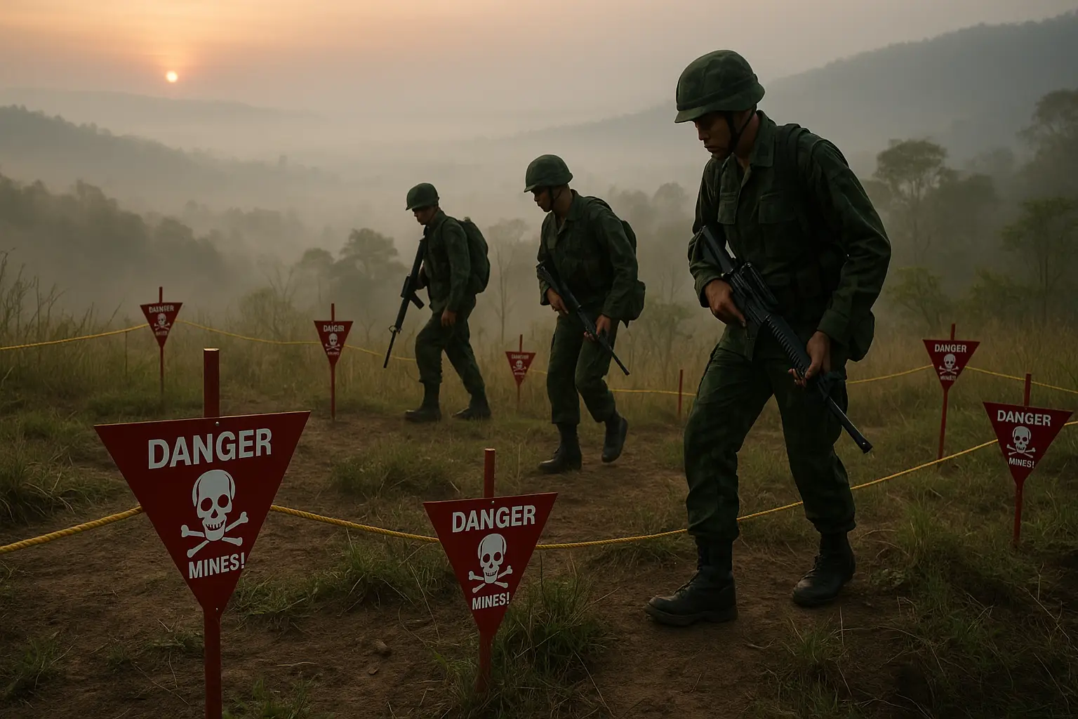 Landminen an thailändisch‑kambodschanischer Grenze
