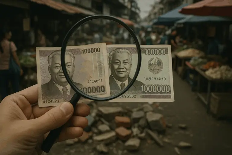 Gefälsche Banknoten Laos