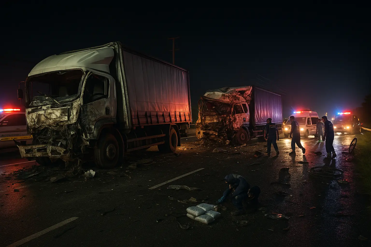 Thailand News Unfall mit zwei LKW