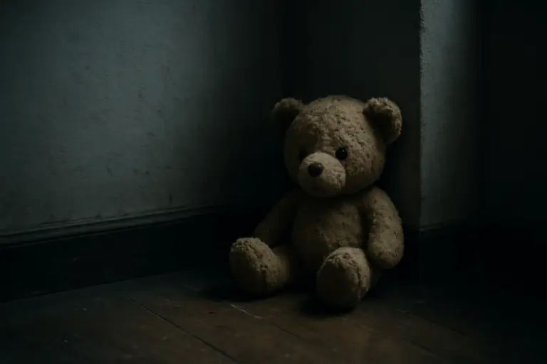 Düster einsamer Teddybär Kindesmissbrauch Thailand