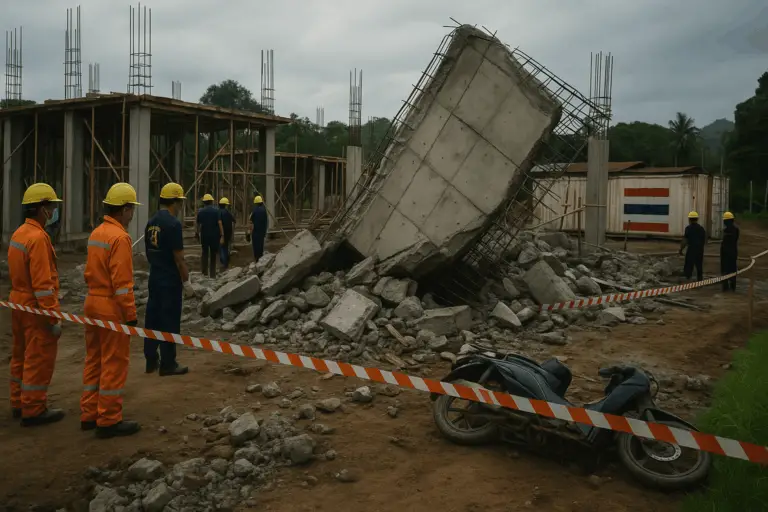 Symbolbild Mauer zusammengebrochen Chiang Mai