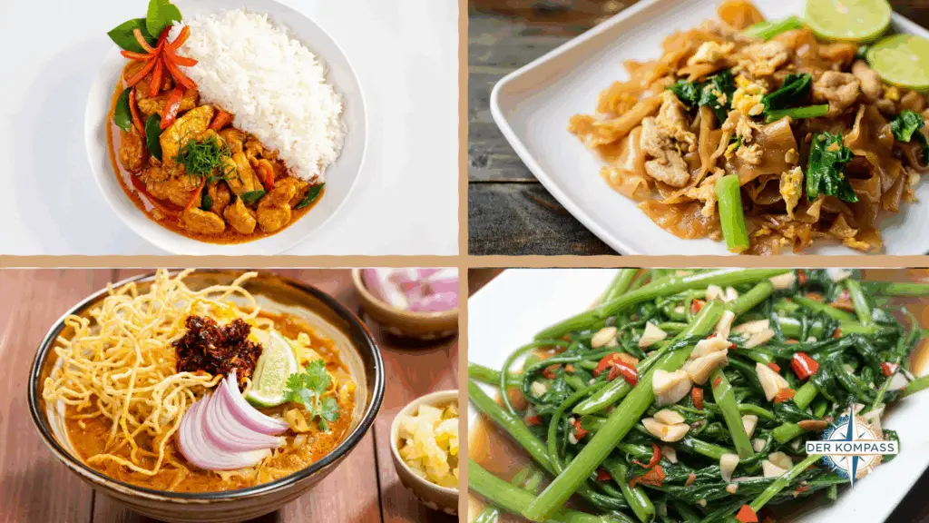 Panang Curry, Pad See Ew, Khao Soi, Fried Morning Glory
